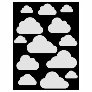 MooxiBike Reflective Cargobike Sticker "Silver Clouds" (13 Pcs.)