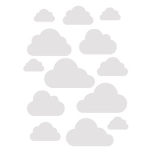 MooxiBike Reflective Cargobike Sticker "Silver Clouds" (13 Pcs.)