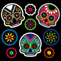 MOOXIBIKE Reflex-Aufkleber Dia de muertos