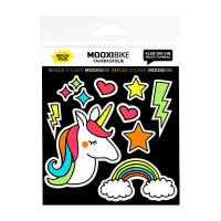 MooxiBike reflective Stickers "Unicorn, Stardust and Rainbow" (11 pcs.)