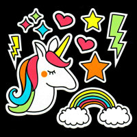 MooxiBike reflective Stickers &quot;Unicorn, Stardust and Rainbow&quot; (11 pcs.)