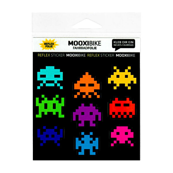 MooxiBike reflective Stickers "Computer Game" (9 Stk.)