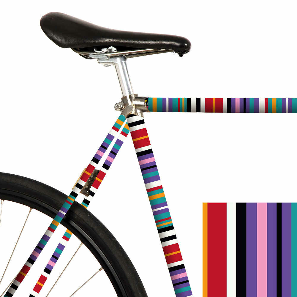 Mooxi Bike Adhesive Bicycle Film Colorful Stripes 2450 