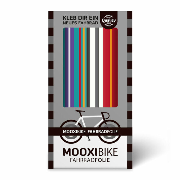 MOOXIBIKE Fahrradfolie Bunte Streifen