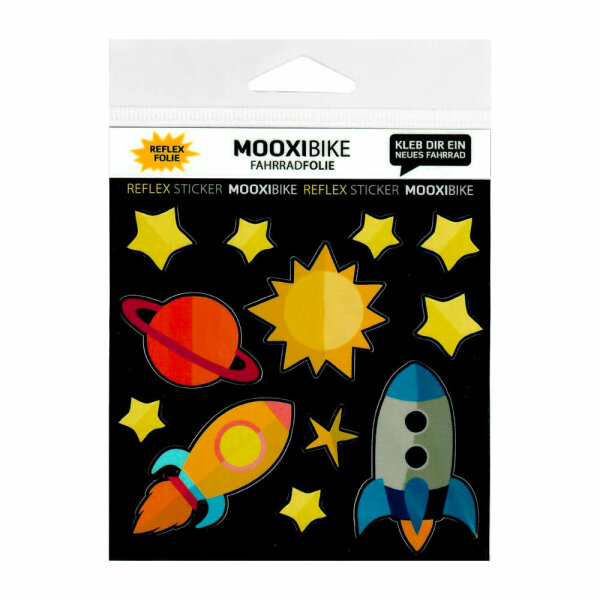 MOOXIBIKE Reflective Stickers &quot;Outer Space&quot; (12 Stk.)