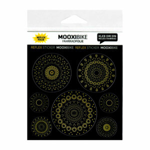 MOOXIBIKE Reflective Stickers "Wheel of Karma Gold" (7 pcs.)