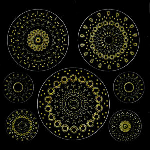 MOOXIBIKE Reflective Stickers "Wheel of Karma Gold" (7 pcs.)