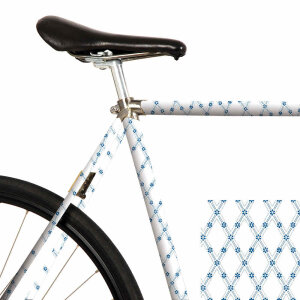 MOOXIBIKE Fahrradfolie Fliesenmuster Delft Blau