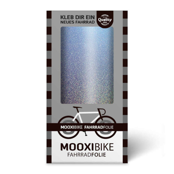 MOOXIBIKE Fahrradfolie Galaxy Blue (Galaktisch glitzerndes Blau, Gl&auml;nzend)