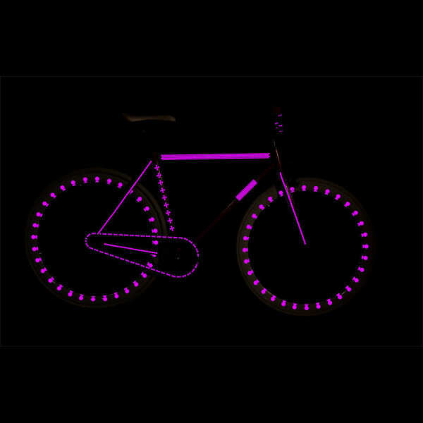 Reflektierende Aufkleber, Fahrrad-reflektierende Aufkleber, 42 Stück,  wasserdichte reflektierende Aufkleber, reflektierende Aufkleber,  selbstklebender Fahrrad-Reflektor, Warnband