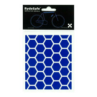 RydeSafe Refletive Stickers Hexagon SMALL (Blue)