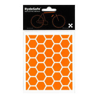 RydeSafe Reflective Stickers Hexagon SMALL (Orange)