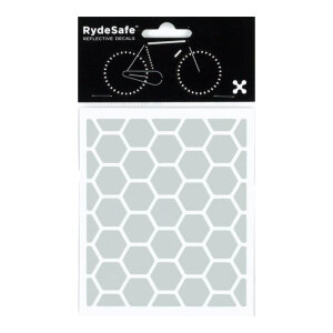 RydeSafe Reflektierende Aufkleber Hexagon SMALL (Weiss /...