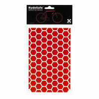 RydeSafe Reflective Stickers Hexagon LARGE (Red)