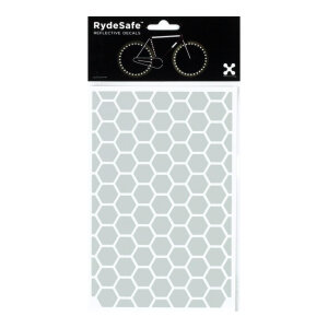 RydeSafe Reflektierende Aufkleber Hexagon LARGE (Weiss /...