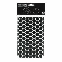 RydeSafe Reflective Stickers Hexagon LARGE (Black)