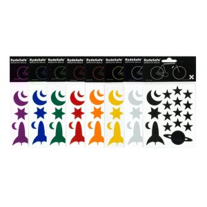 RydeSafe Reflective Bike Decals Outer Space (18 Pcs.)