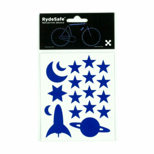 RydeSafe Reflective Stickers Outer Space (Blue)