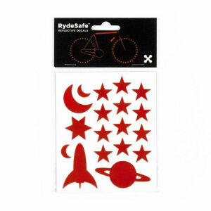 RydeSafe Reflective Sticker Outer Space (Red)