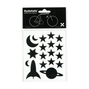 RydeSafe Reflective Stickers Outer Space (Black)
