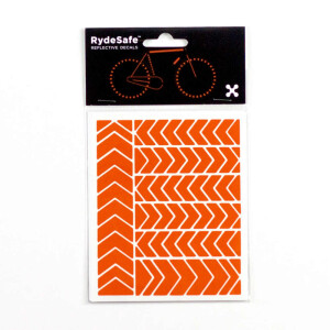 RydeSafe Reflective Stickers Chevron SMALL (Orange)