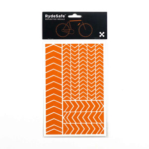 30x Leuchtaufkleber Reflektoren Fahrrad Aufkleber Kleidung selbstklebend  Orange