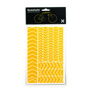 RydeSafe Reflective Stickers Chevron LARGE (Yellow)