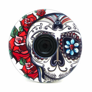 KustomCaps Full Color Headset Cap Sugar Skull and Roses