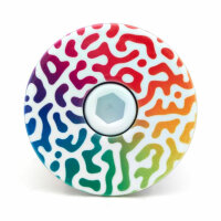 KustomCaps Full Color Headset Cap Rainbow Squiggle Gradient