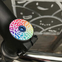 KustomCaps Full Color Headset Cap Rainbow Squiggle Gradient