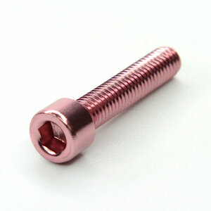 KustomCaps Colored Headset Cap Bolt (Pink)