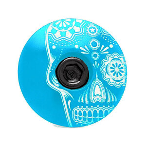KustomCaps Headset Cap Sugar Skull (Light Blue)