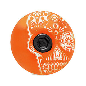 KustomCaps Headset Cap Sugar Skull (Orange)