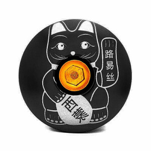 KustomCaps Headset Cap Lucky Cat Maneki-neko (Black)