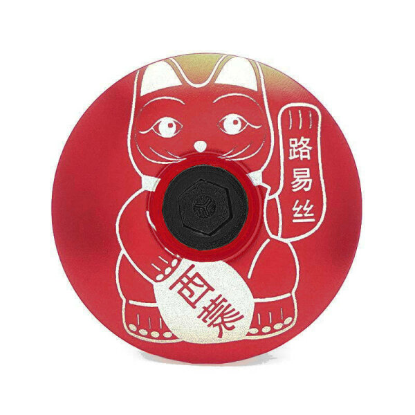 KustomCaps Headset Cap Lucky Cat Maneki-neko (Red)