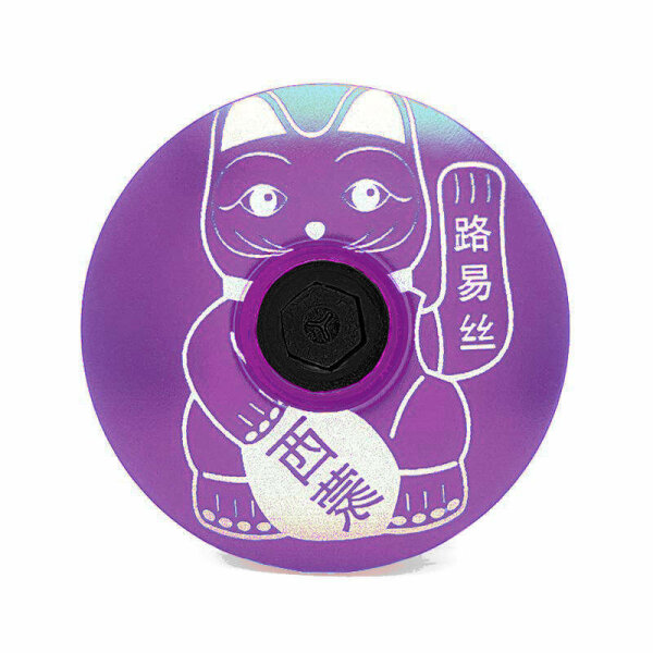 KustomCaps Headset Caps Lucky Cat Maneki-neko (Purple)
