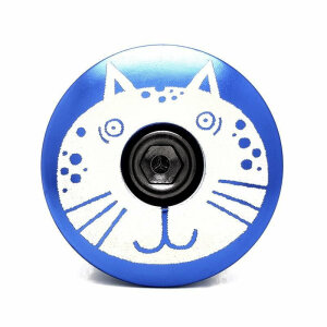 KustomCaps Ahead Steuersatz Kappe Fancy Cat (Blau)