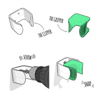 CLUG "Roadie" Bike Mount (White/Green)