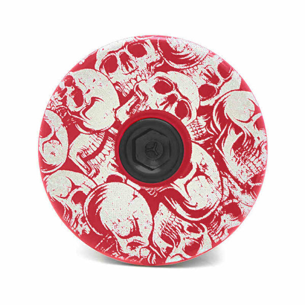 KustomCaps Headset Cap Multi Skulls (Red)