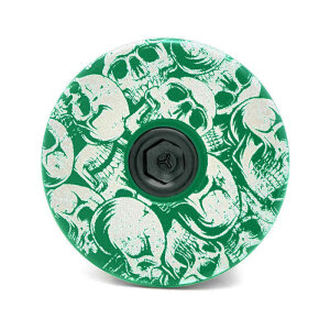 KustomCaps Headset Cap Multi Skulls (Green)