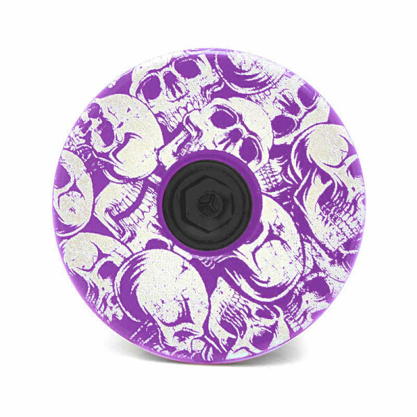 KustomCaps Headset Cap Multi Skulls (Purple)