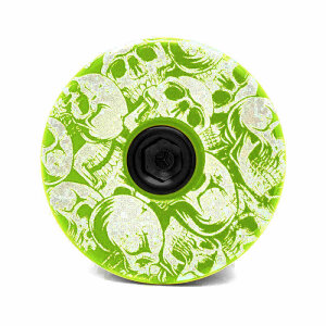 KustomCaps Headset Cap Multi Skulls (Light Green)