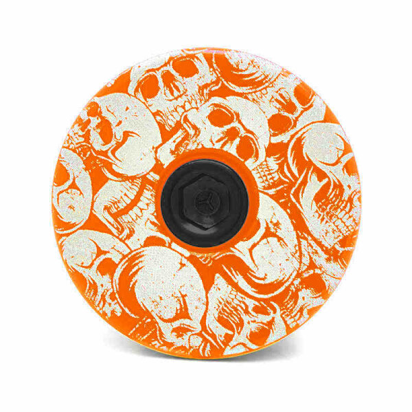 KustomCaps Ahead Steuersatz Kappe Totenschädel (Orange)
