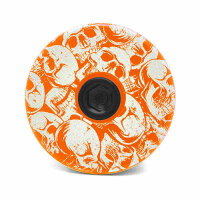 KustomCaps Ahead Steuersatz Kappe Totenschädel (Orange)