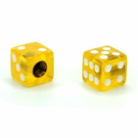 Valvecaps "Cube / Dice" (Yellow, 2 pcs.) 
