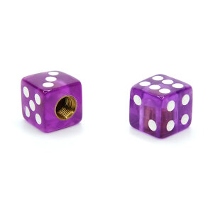 Valvecaps &quot;Cube / Dice&quot; (Purple, 2 pcs.) 