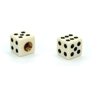 Valvecaps "Cube / Dice" (White, 2 pcs.)