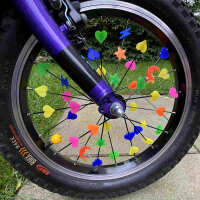 Spoke Clips Mix "Colorful Stars, Hearts, Moons and Thunderbolts" (ca. 36 Stk.)