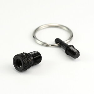 Valve Adapter (SV/AV) with Key Ring (Black)