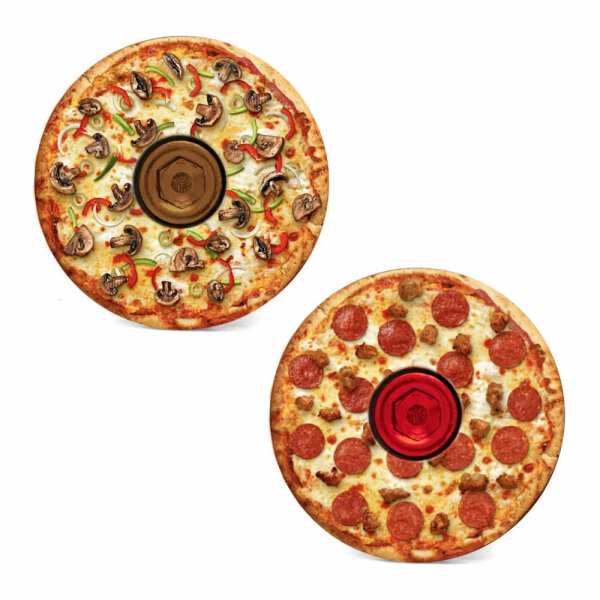 KustomCaps Full Color Headset Cap Pizza (Meat / Veggie)